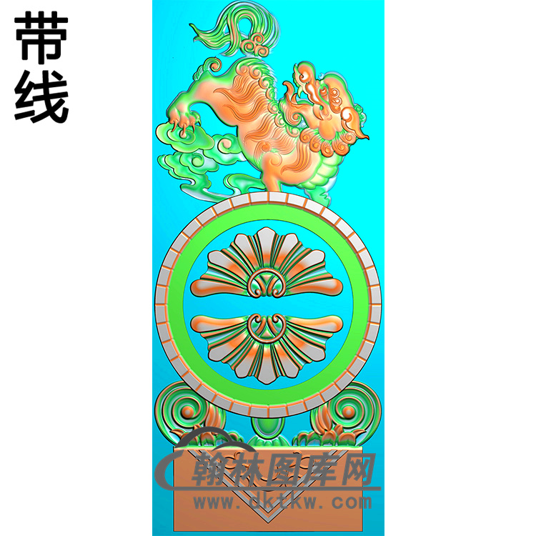 狮子抱鼓精雕图（MBBG-0882 ）展示