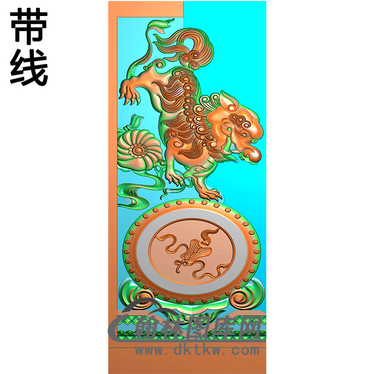 狮子抱鼓精雕图 （MBBG-0941）展示