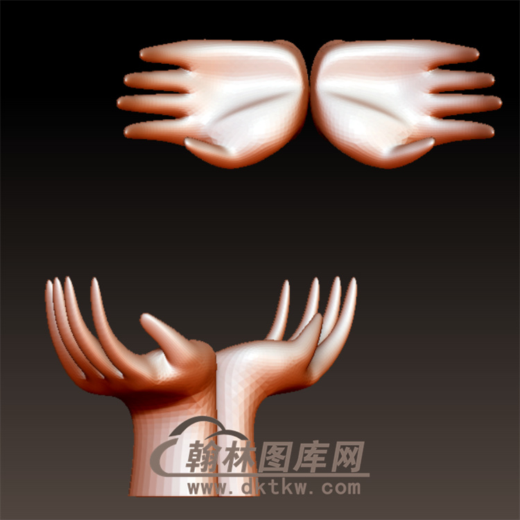 合掌双手立体圆雕图(YS-6)展示