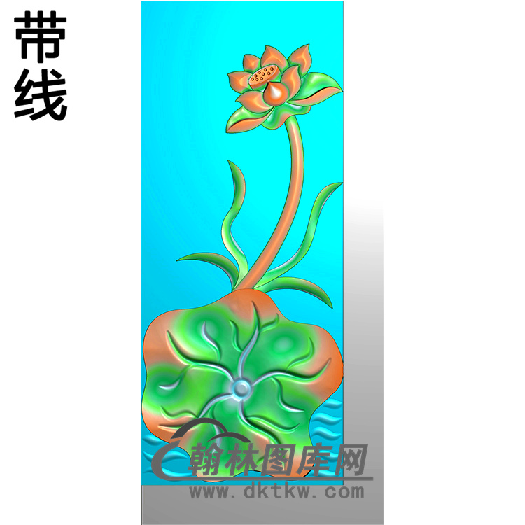 荷花抱鼓精雕图（MBBG-0961）展示