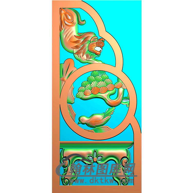 松抱鼓精雕图 （MBBG-0974）展示