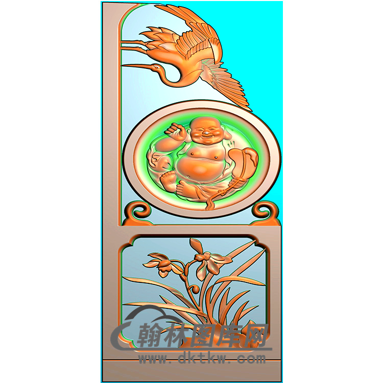 兰花抱鼓精雕图  （MBBG-1022）展示