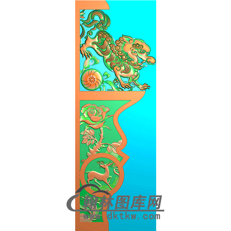 鹿抱鼓精雕图（MBBG-1045）展示