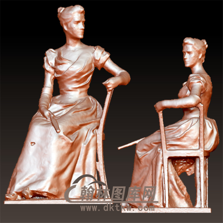 西方古希腊女王立体圆雕图（YXF-047)展示