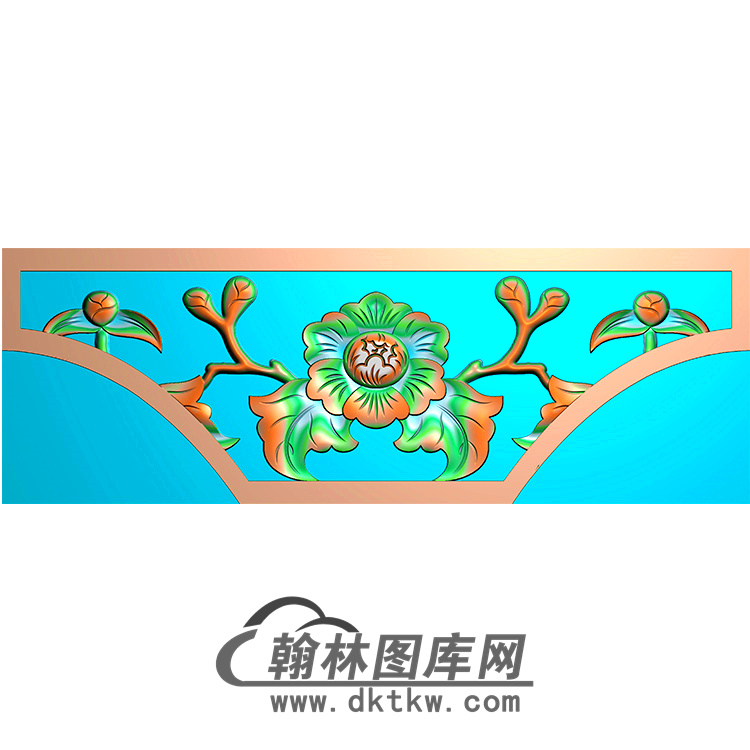 牡丹抱鼓精雕图（MBBG-1077）展示