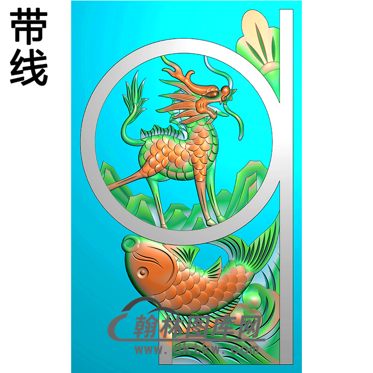 鱼抱鼓精雕图（MBBG-1089）展示