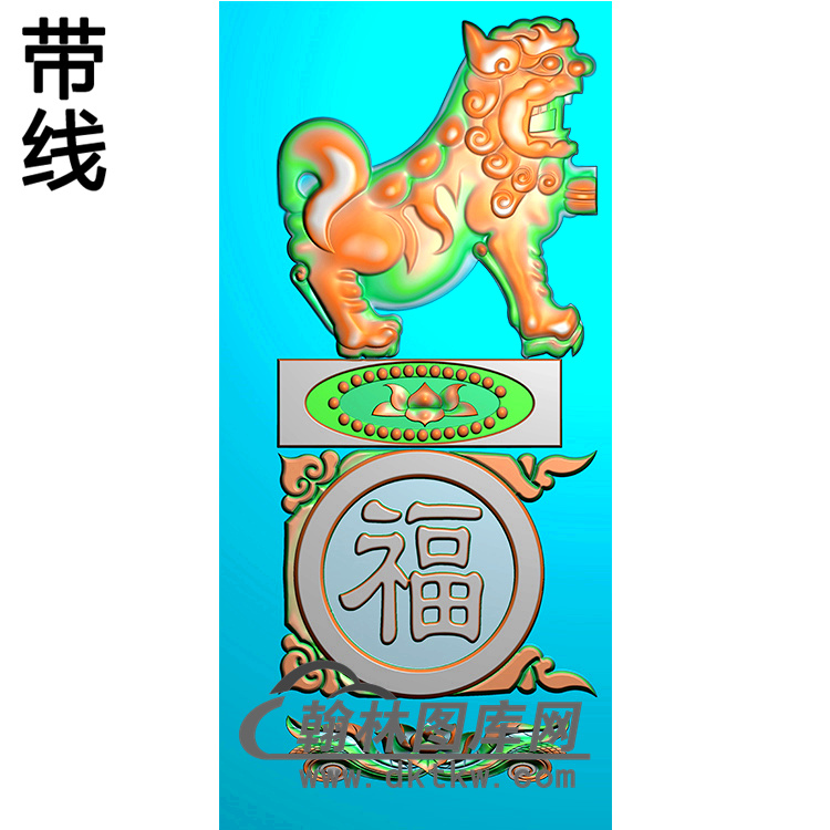 福寿抱鼓精雕图（MBBG-1093）展示