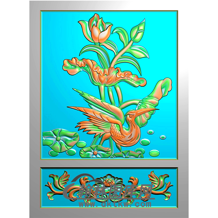 荷花精雕图（MBSC-2467）展示