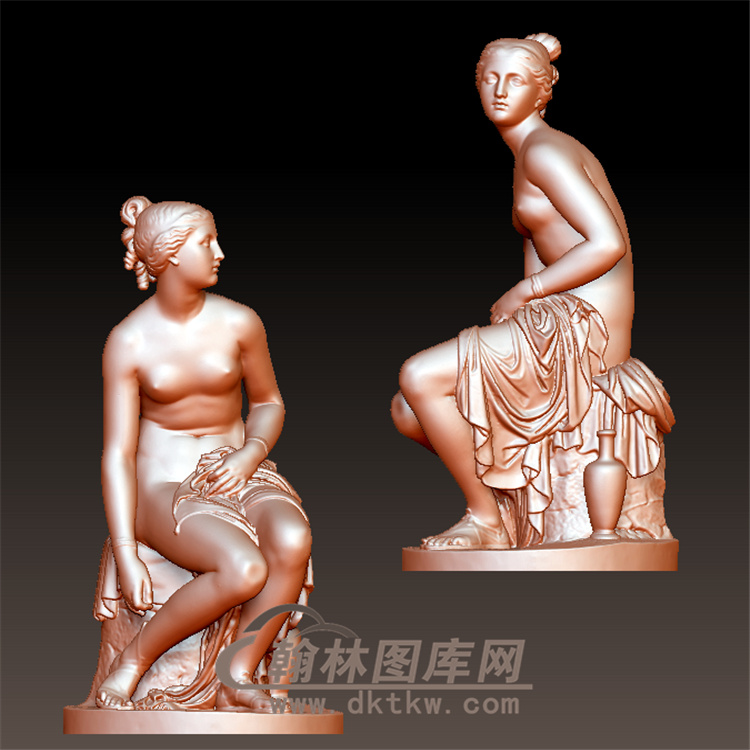 解开凉鞋的仙女立体圆雕图（YXF-110)展示