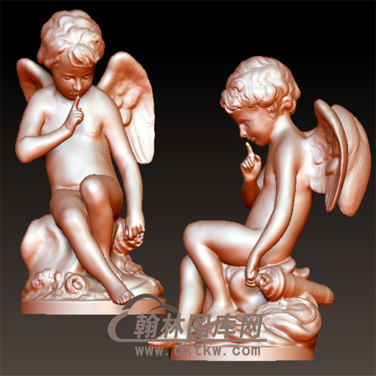 天使丘比特立体圆雕图（YXF-129)展示