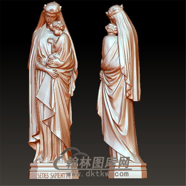 圣母抱孩立体圆雕图（YXF-166)展示