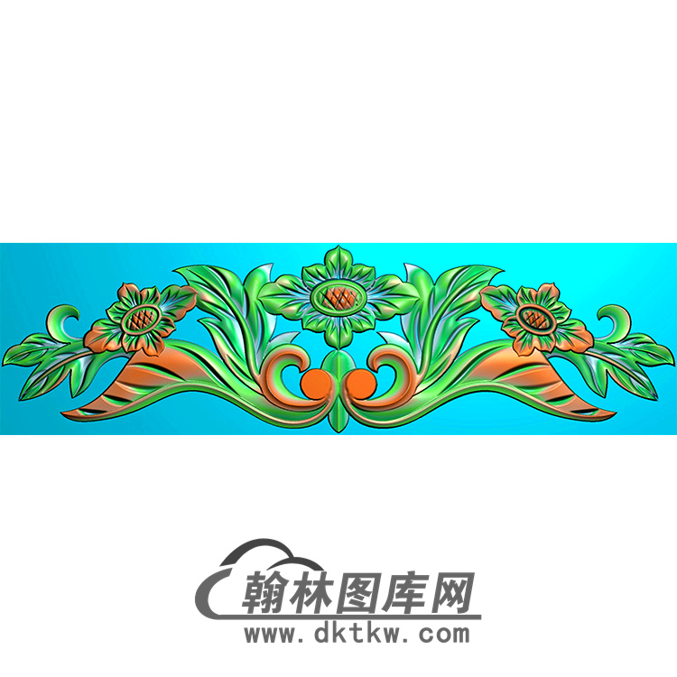 洋花横梁精雕图（MBHL-1198）展示