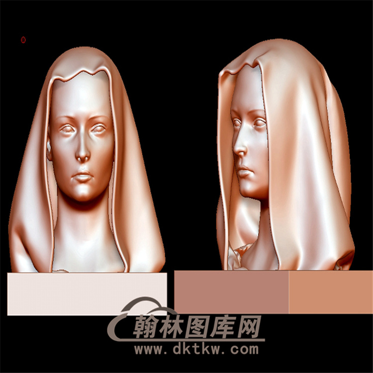 索菲半身像立体圆雕图（YXF-179)展示