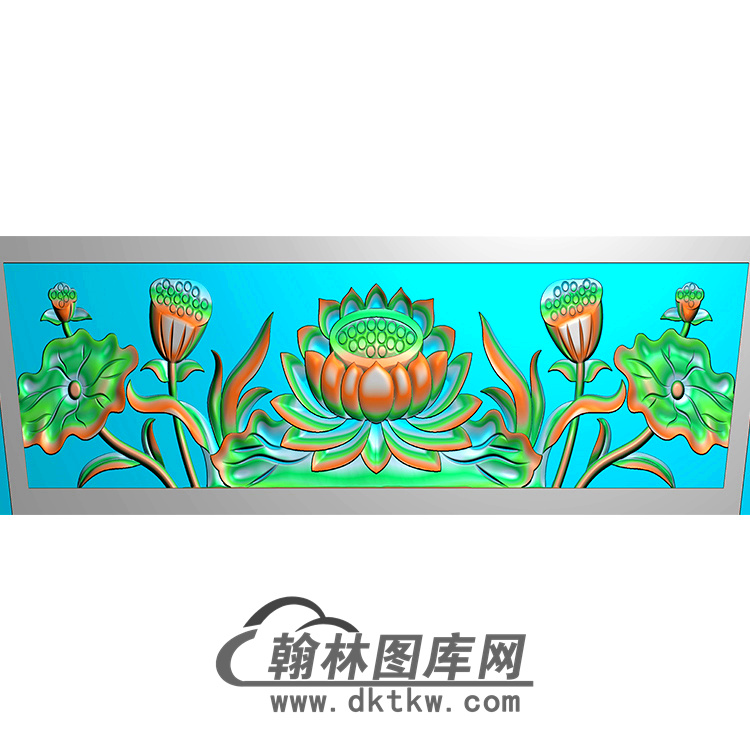 荷花横梁精雕图 (MBHL-1255)展示