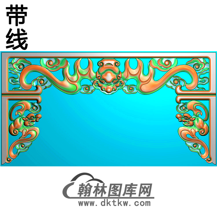 蝙蝠横梁精雕图（MBHL-1344）展示