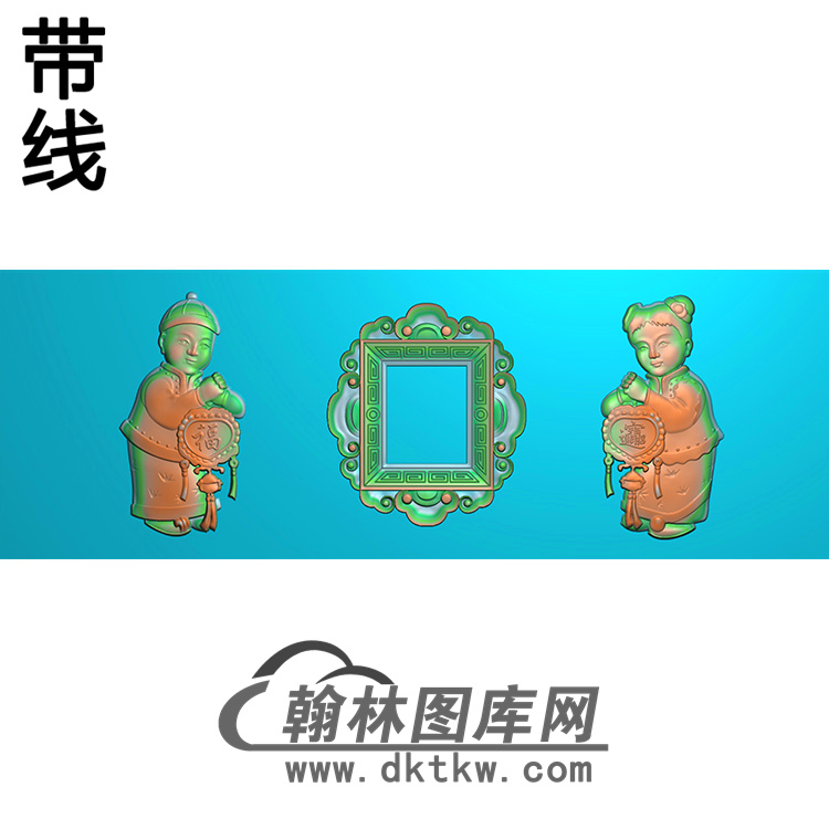 招财进宝寿盒精雕图（GHH-099）展示