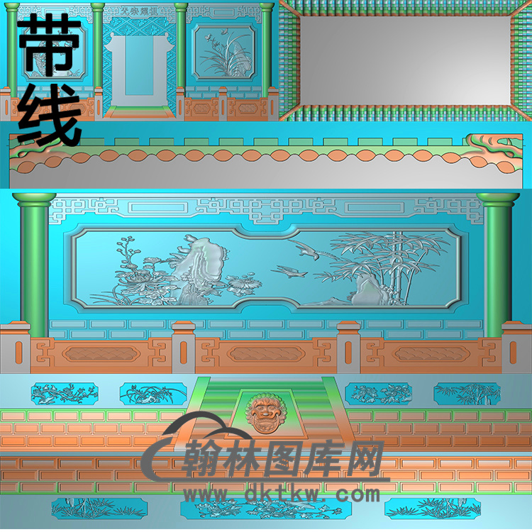 富贵宫精雕图(GHH-014)展示