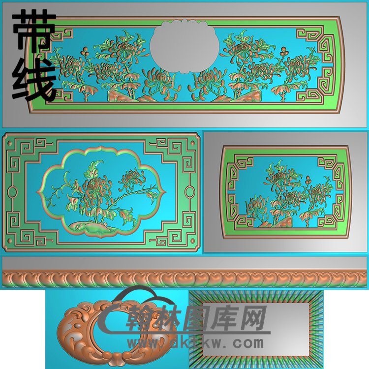 花仙阁寿盒精雕图(GHH-024)展示