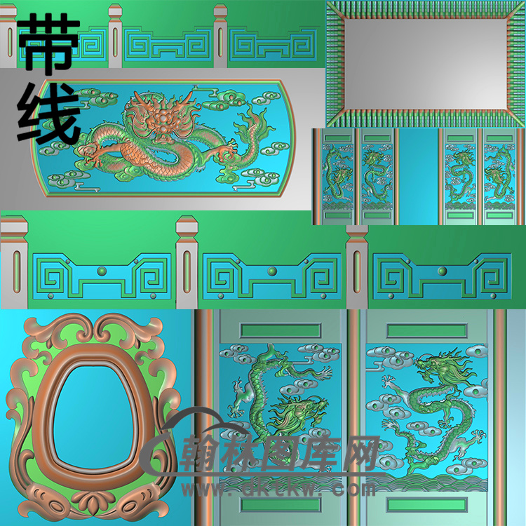 九龙凤阁精雕图(GHH-030)展示