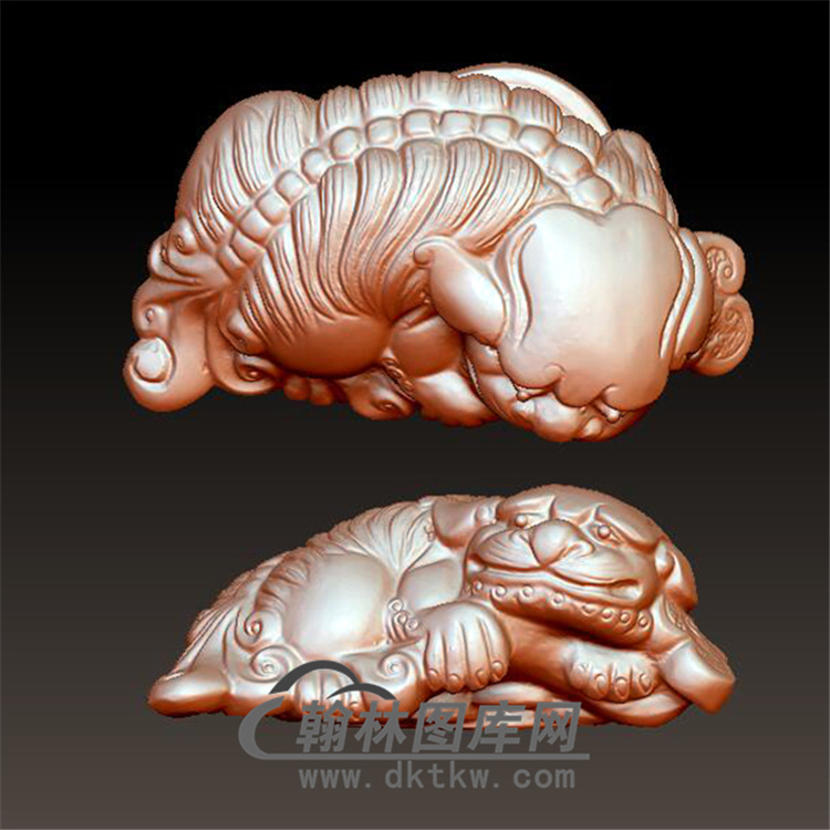 金钱貔貅立体圆雕图(YPX-026)展示