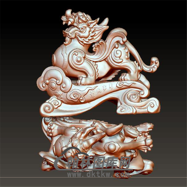 貔貅摆件立体圆雕图(YPX-036)展示