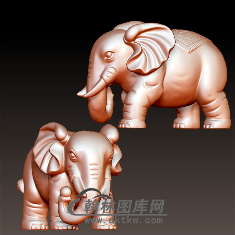 大象立体圆雕图(YBF-004)展示