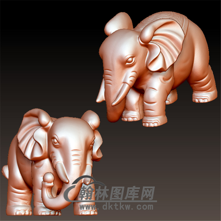大象立体圆雕图(YBF-009)展示