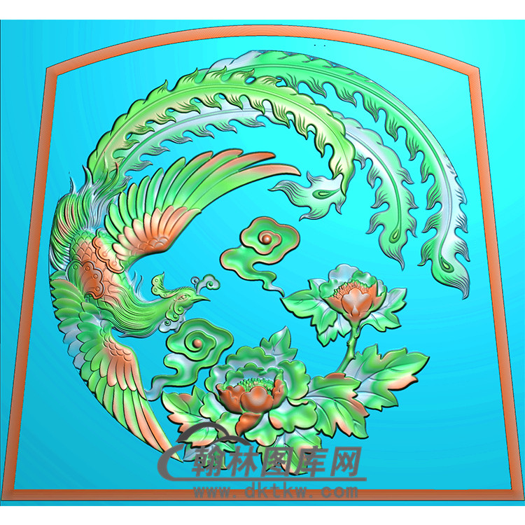 麻姑棺材前档堵头精雕图（GC-067）展示