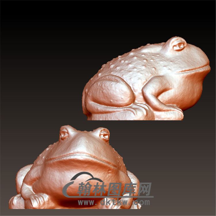 青蛙金蟾立体圆雕图（YJC-017)展示