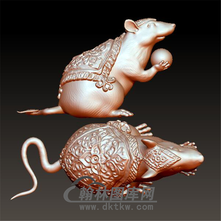 锦毛鼠立体圆雕图(YS-021)展示