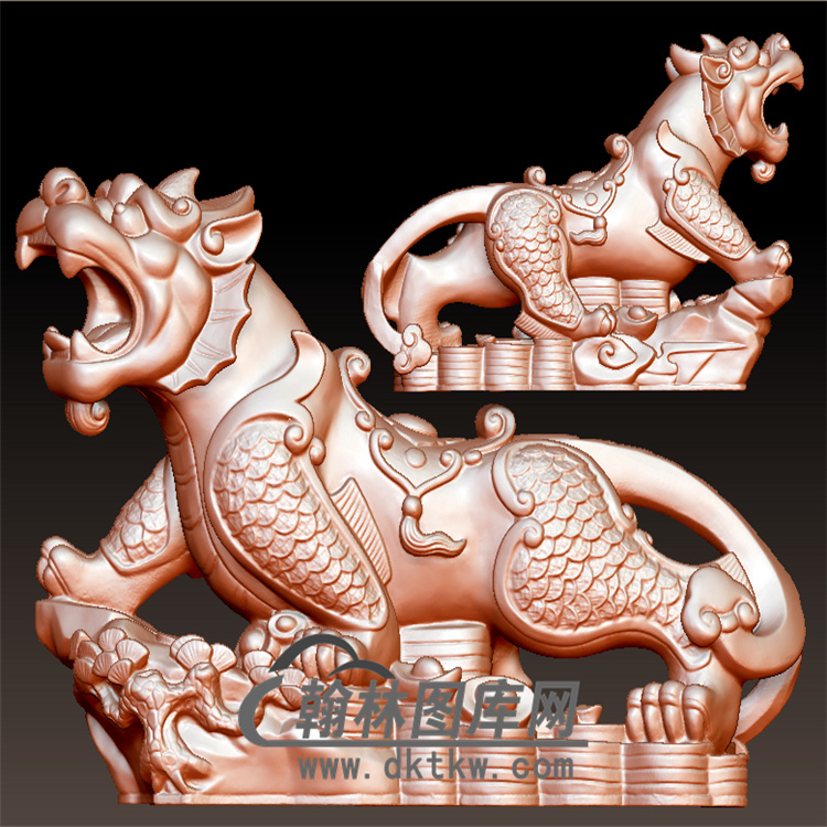 虎立体圆雕图（YHH-011)展示