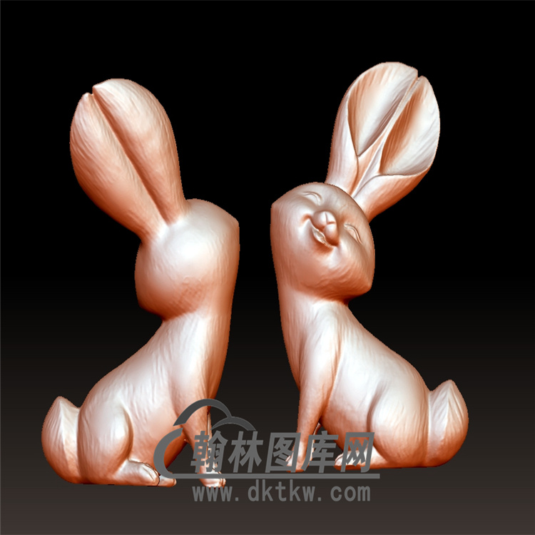 兔子立体圆雕图(YT-013)展示