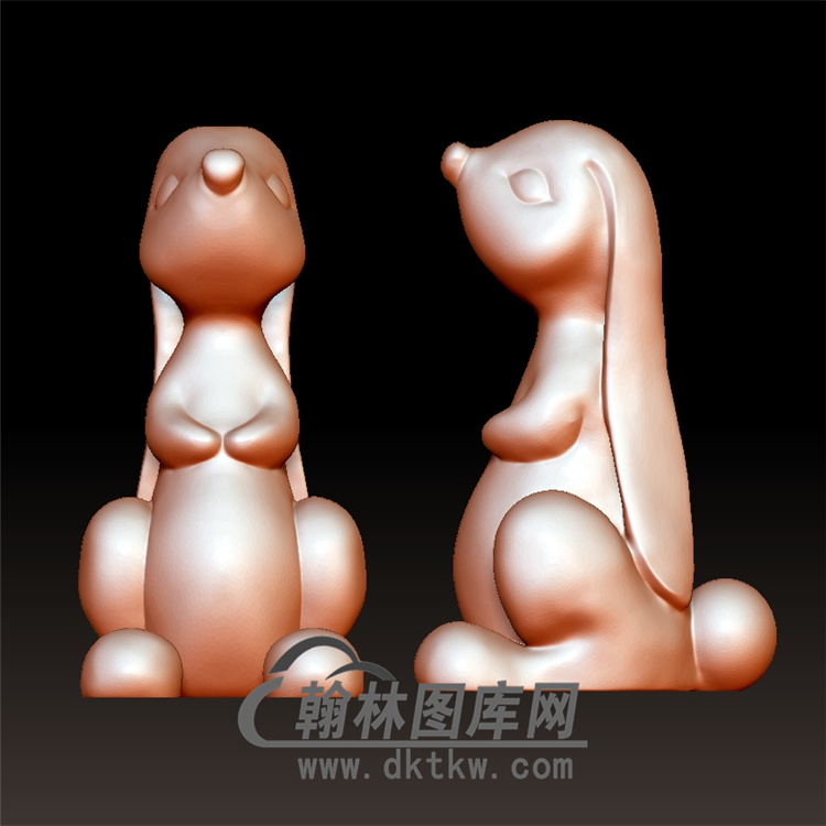 兔子立体圆雕图(YT-015)展示