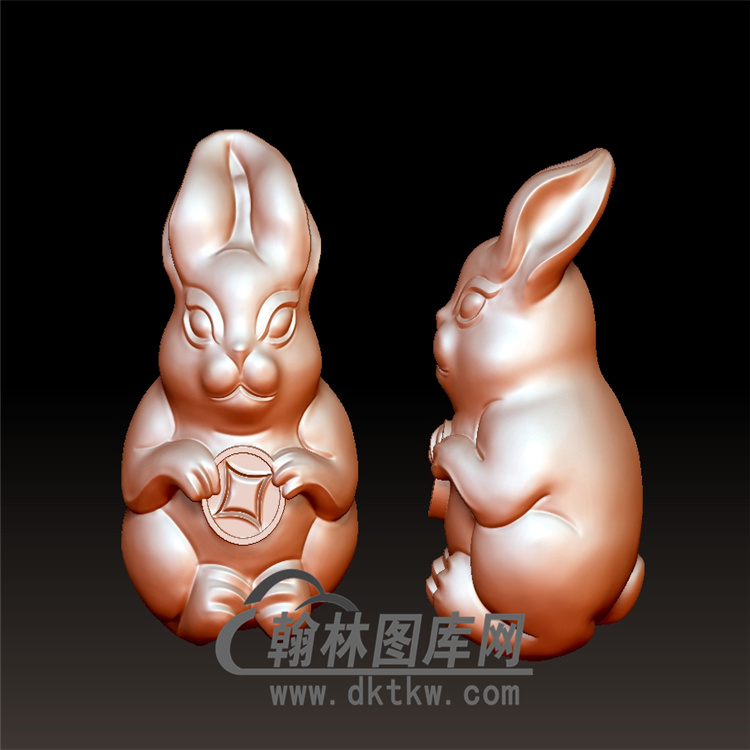 兔子立体圆雕图(YT-016)展示