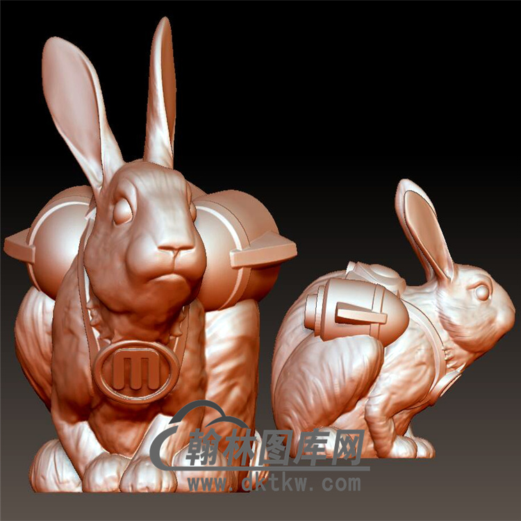兔子立体圆雕图(YT-028)展示