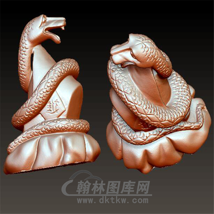 十二生肖蛇立体圆雕图(YS-004)展示
