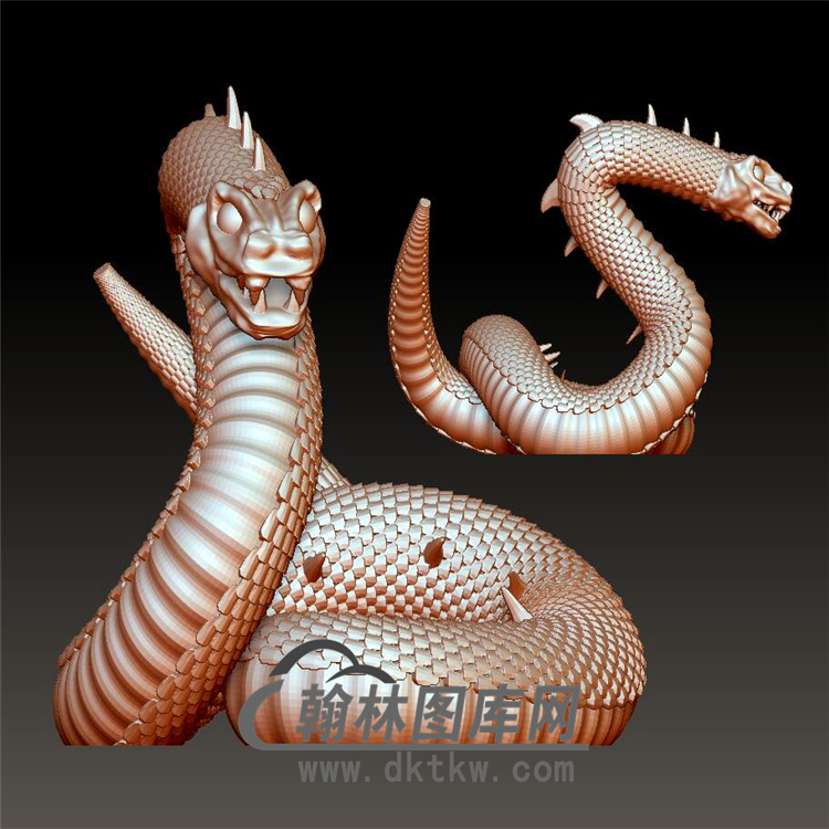 毒蛇模型立体圆雕图(YS-007)展示