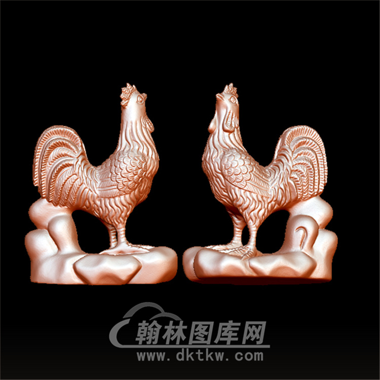 生肖鸡立体圆雕图（YJ-006)展示