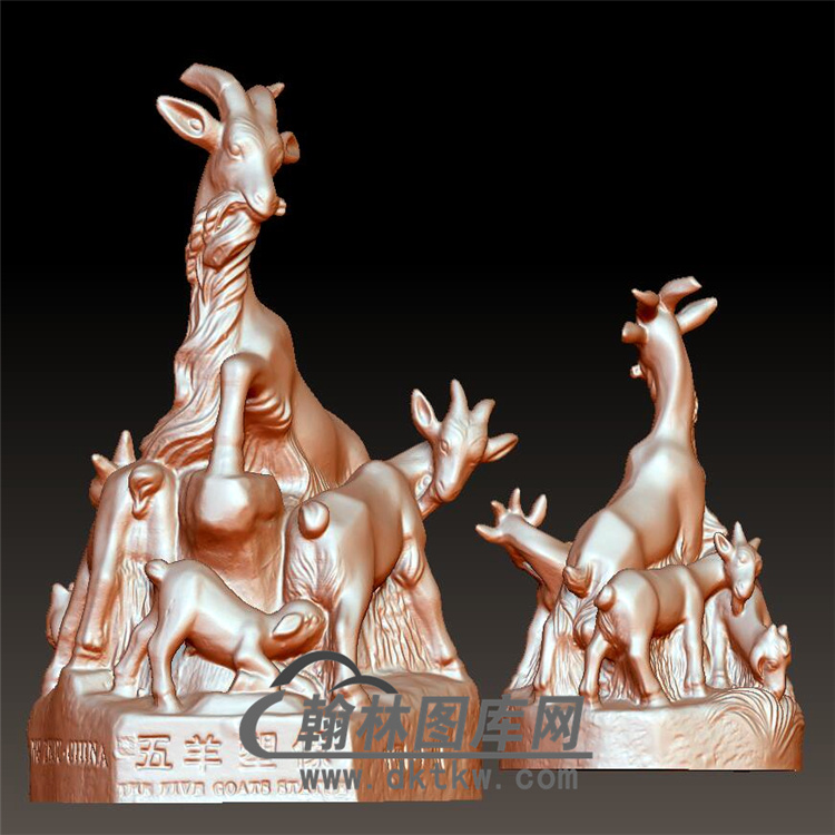 广州五羊雕像立体圆雕图(YY-001)展示