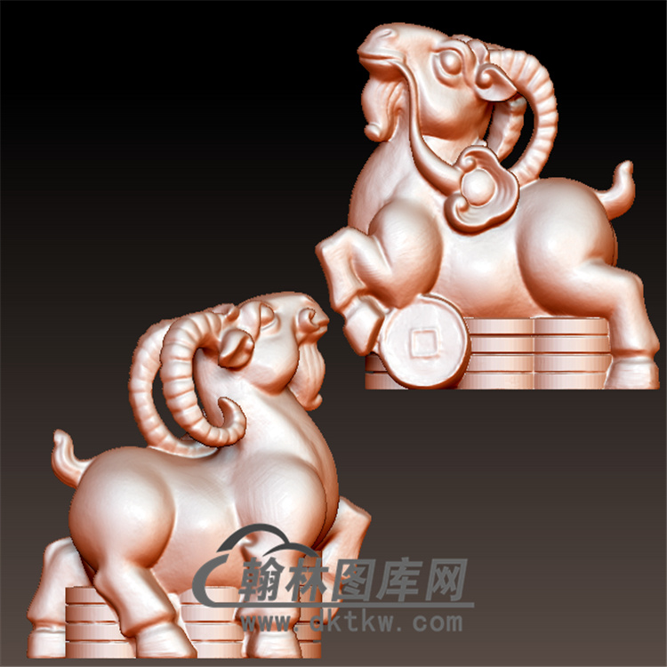 羊立体圆雕图(YY-002)展示