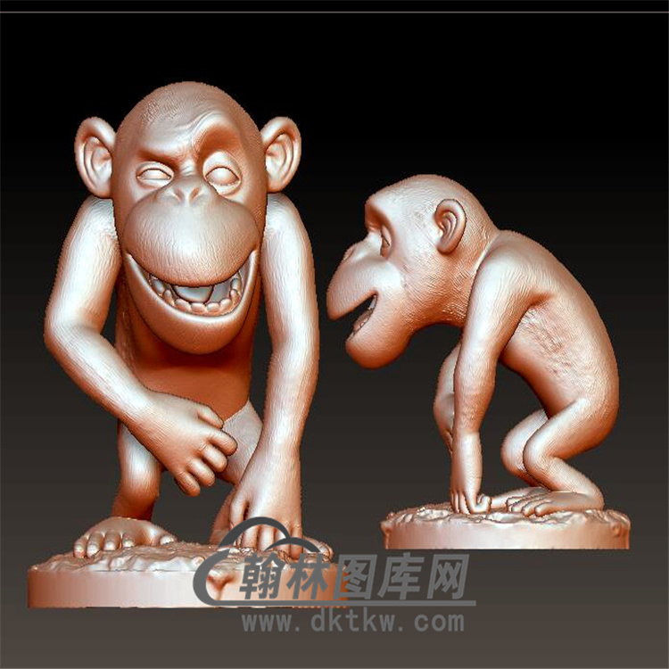 猴子立体圆雕图（YH-001)展示