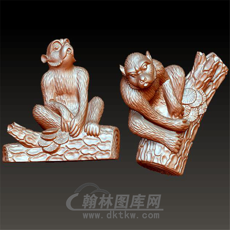 十二生肖猴立体圆雕图（YH-011)展示