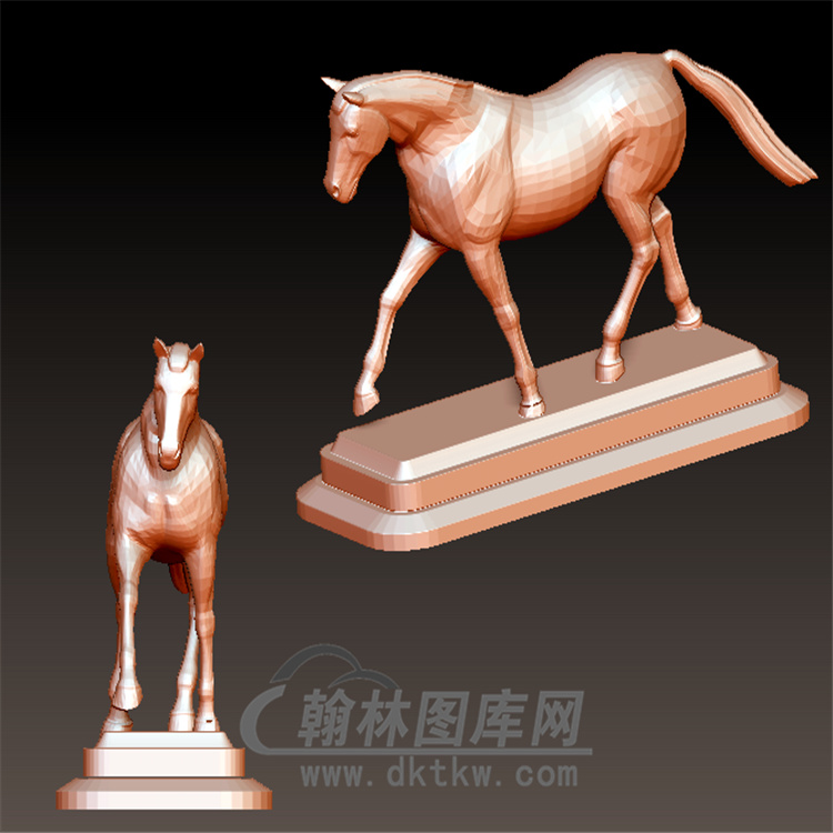 雕塑马立体圆雕图(YM-039)展示