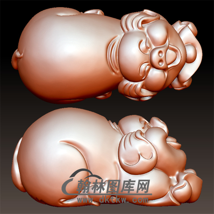 猪立体圆雕图(YZ-009)展示