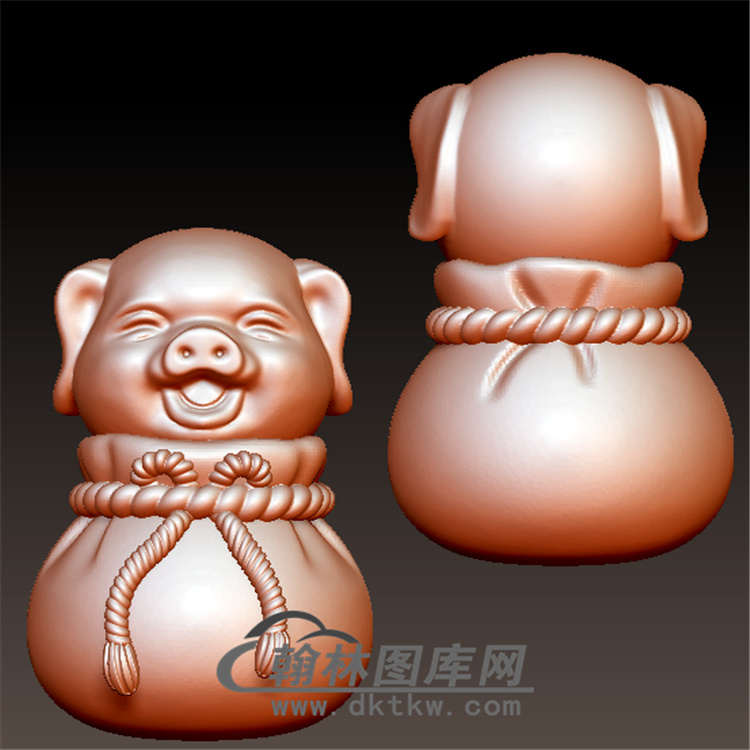 福袋猪立体圆雕图(YZ-051)展示