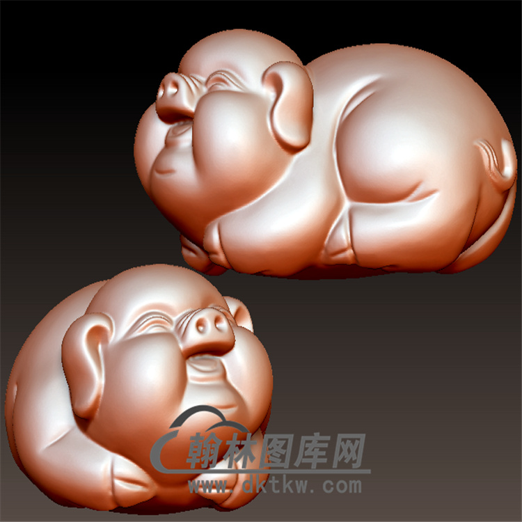 福猪立体圆雕图(YZ-052)展示