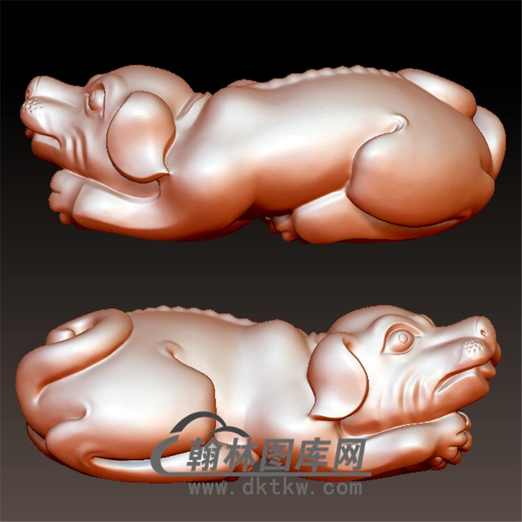 狗立体圆雕图(YG-081)展示