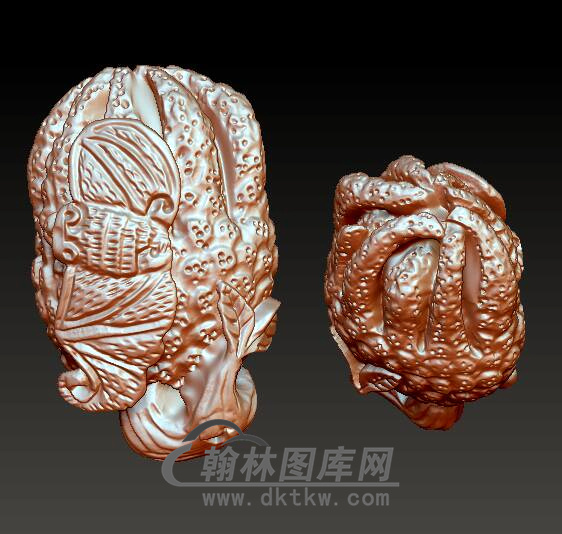 佛手蝙蝠挂件立体圆雕图(YBF-007)展示