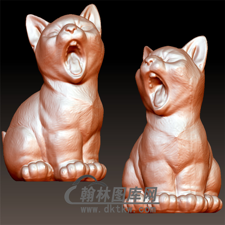 猫立体圆雕图(YDW-005)展示