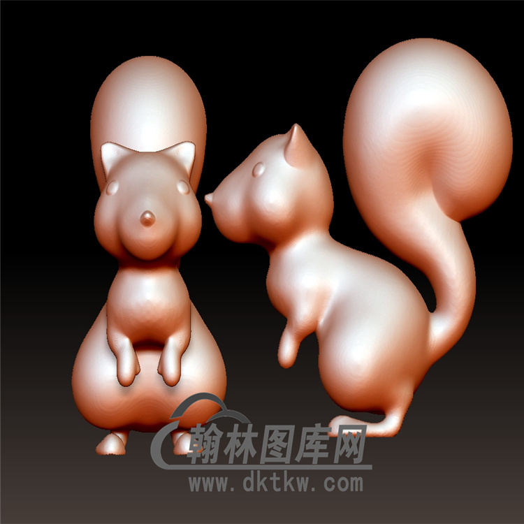 松鼠立体圆雕图(YDW-018)展示